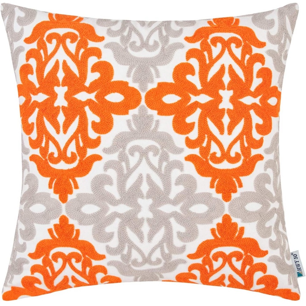 NWOT HWY 50 Orange Throw Pillow Cover